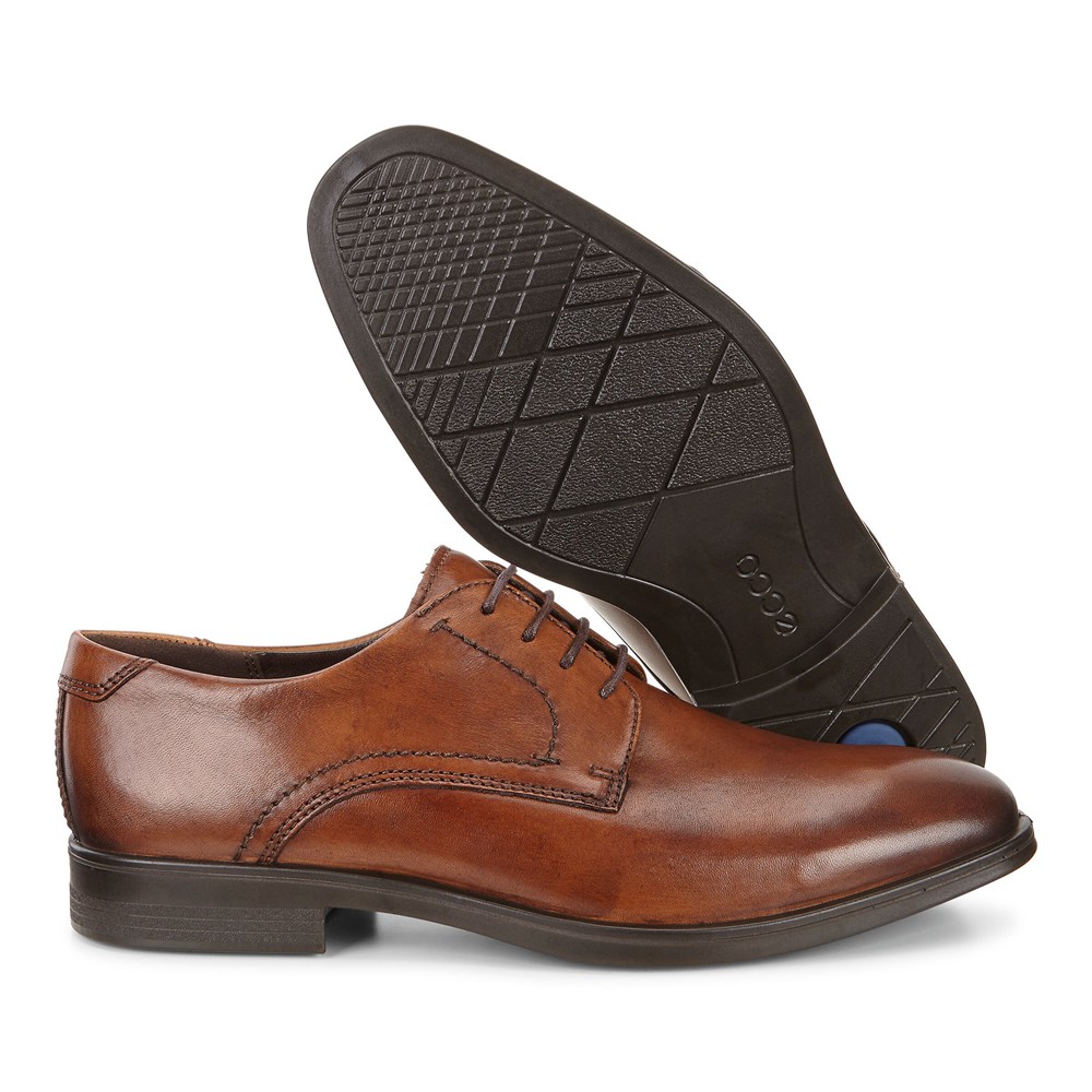 Zapatos De Vestir Hombre - ECCO Melbourne Tie - Marrom - AHI029457